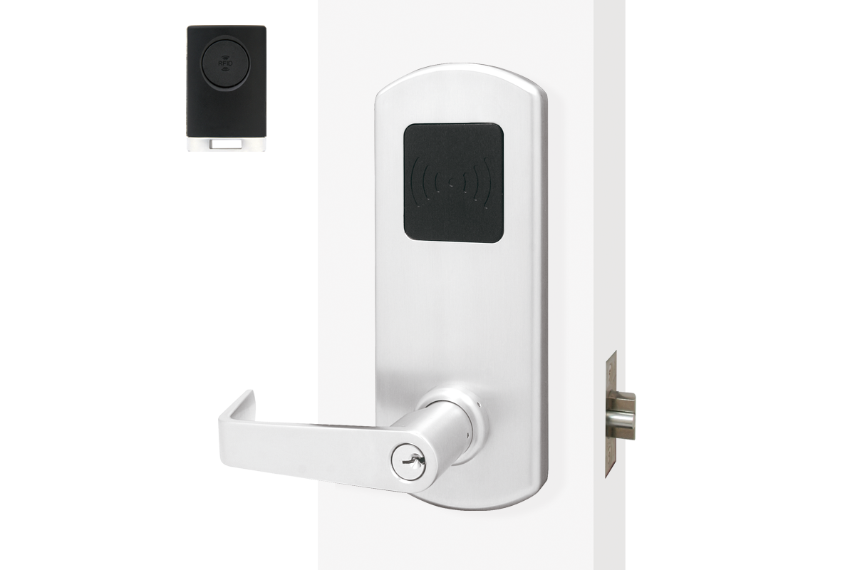 Electronic lock with radio frequency identification technology for keyless entry and remote control entry