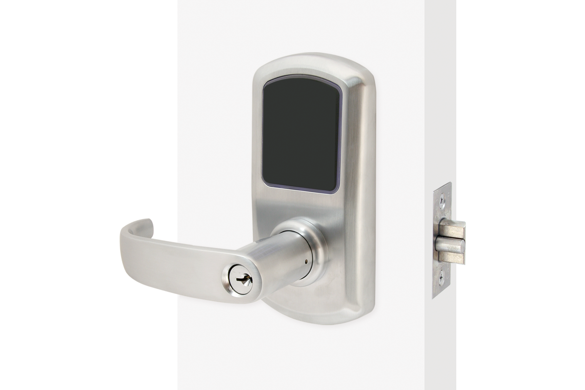 Electronic cylindrical lock with touch keypad