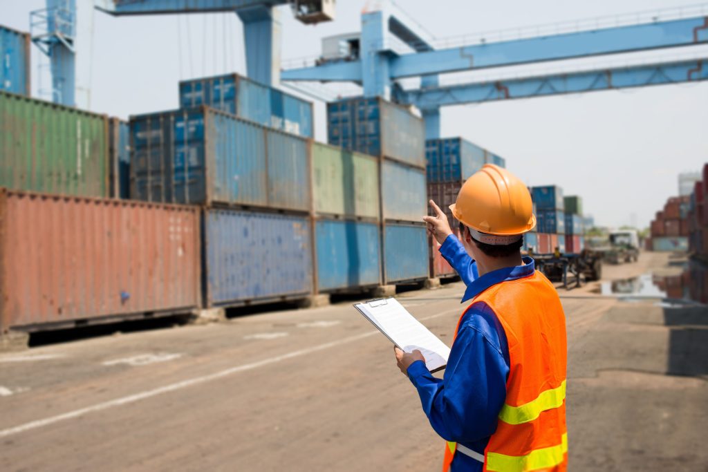 longshoreman contemplating supply chain issues