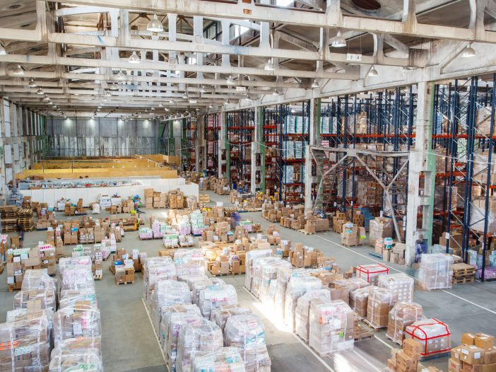 warehouse with plenty of stock and supplies